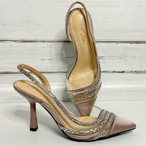 Betsey Johnson Shoes - Betsey Johnson Dora Embellished Slingback Heels
